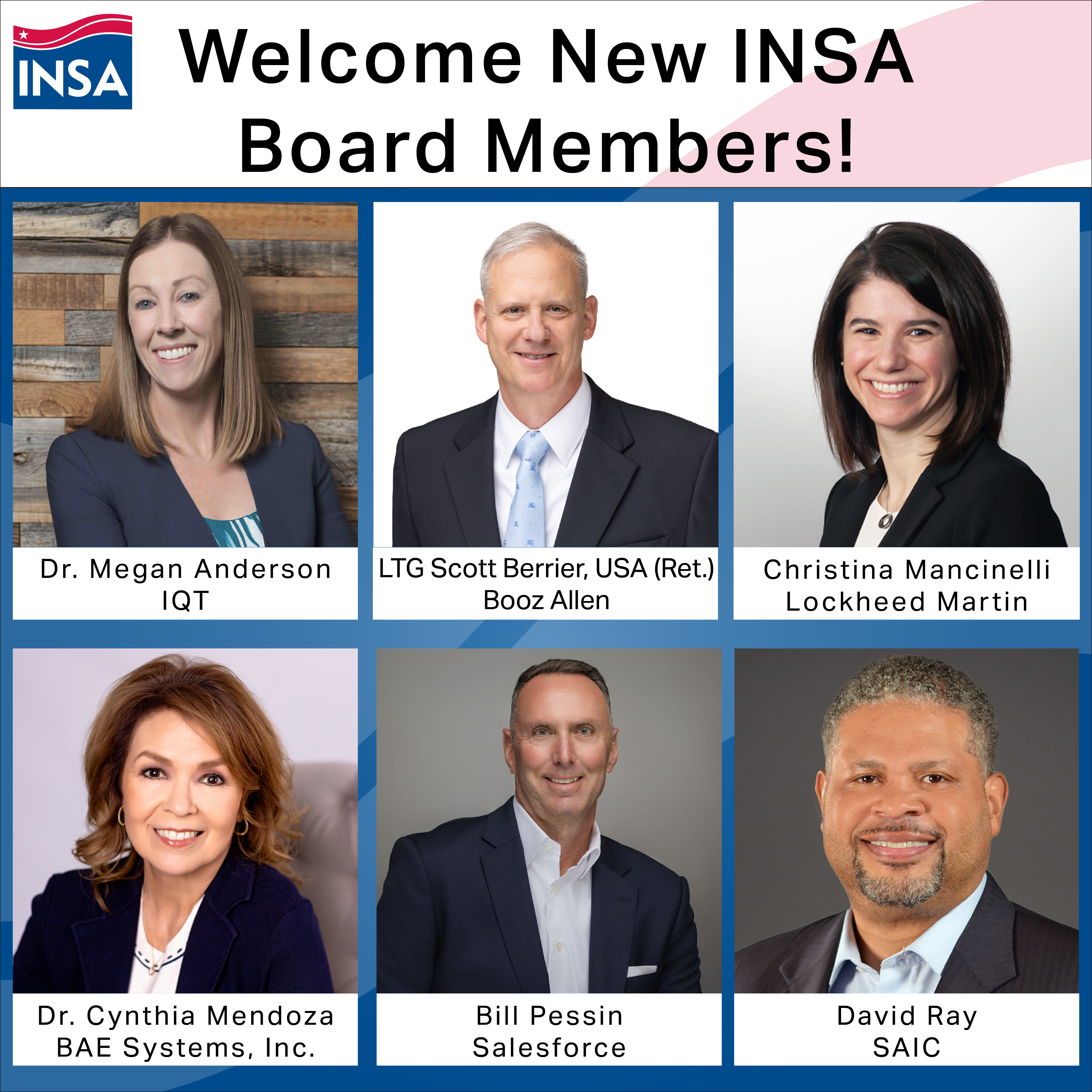 2025 New INSA Board Members