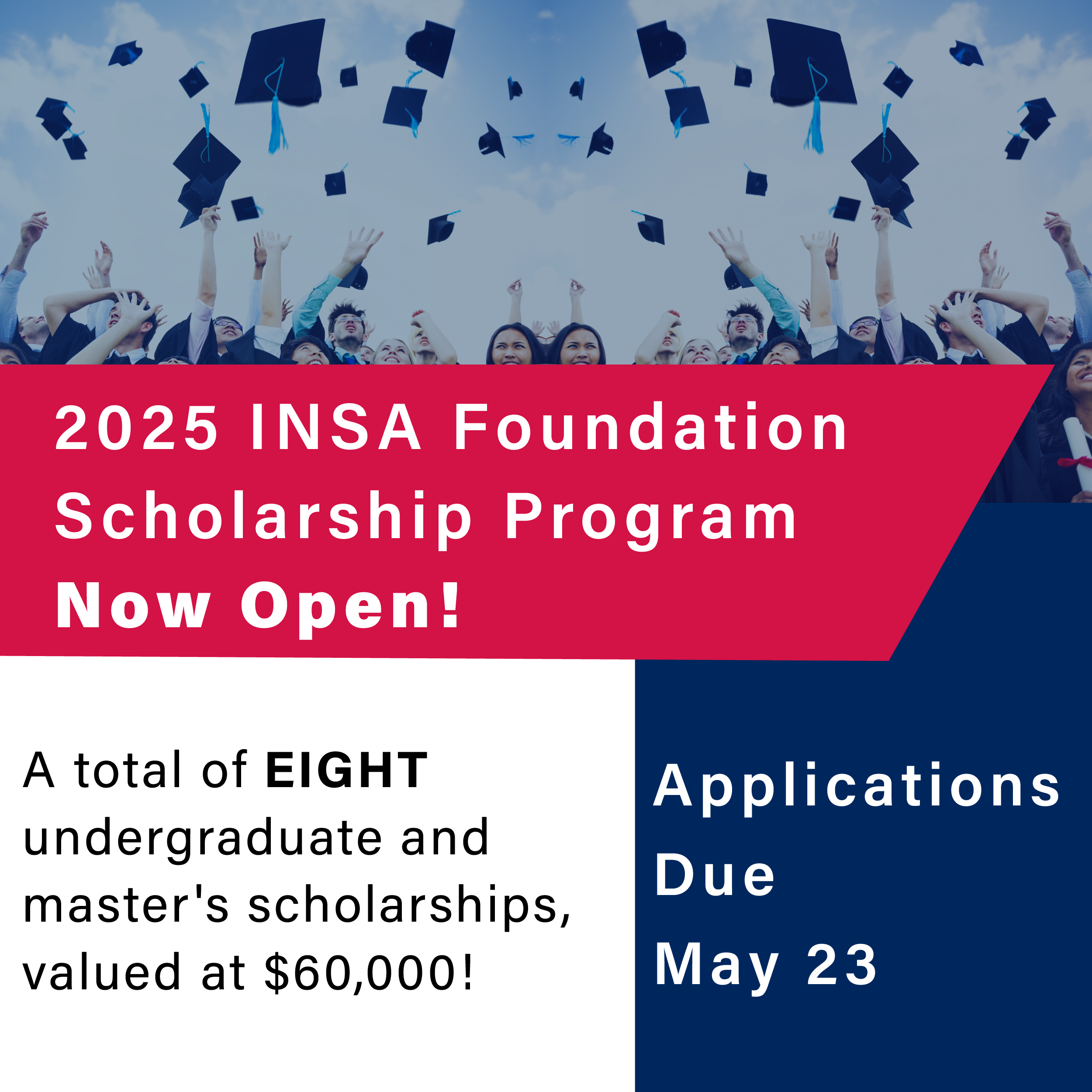 2025 INSF Scholarship Program is OPEN! Applications due May 23, 2025