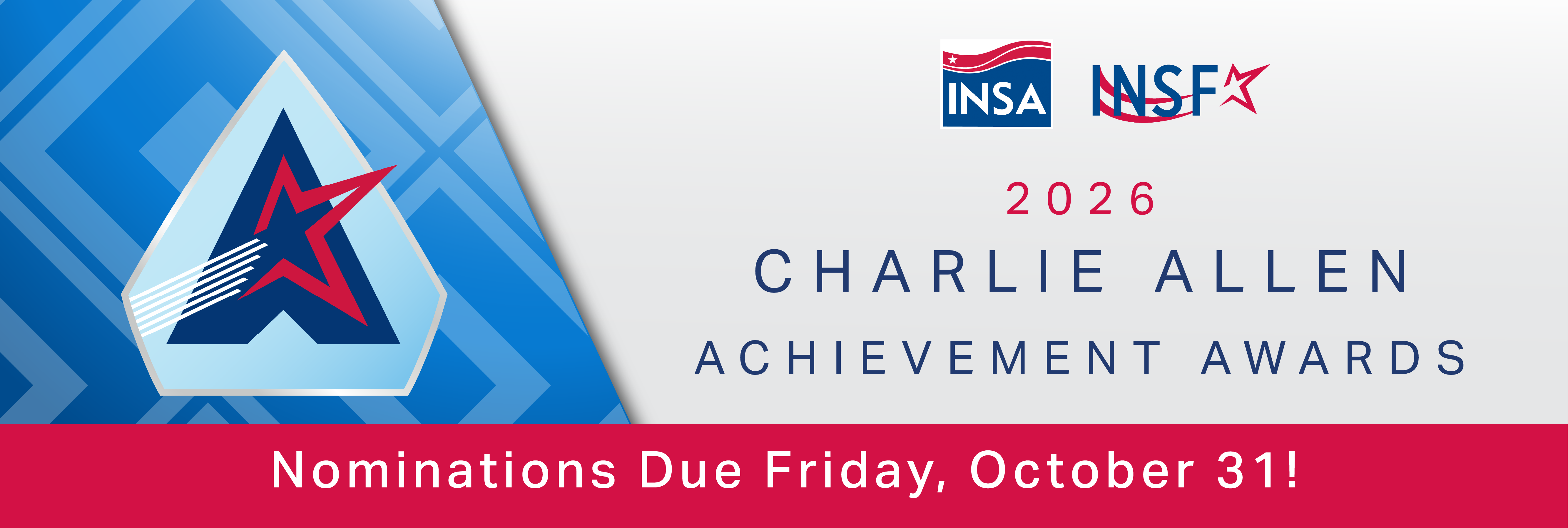 26 CAAA_Nominations Due_Web Banner 2026 Charlie Allen Achievement Awards