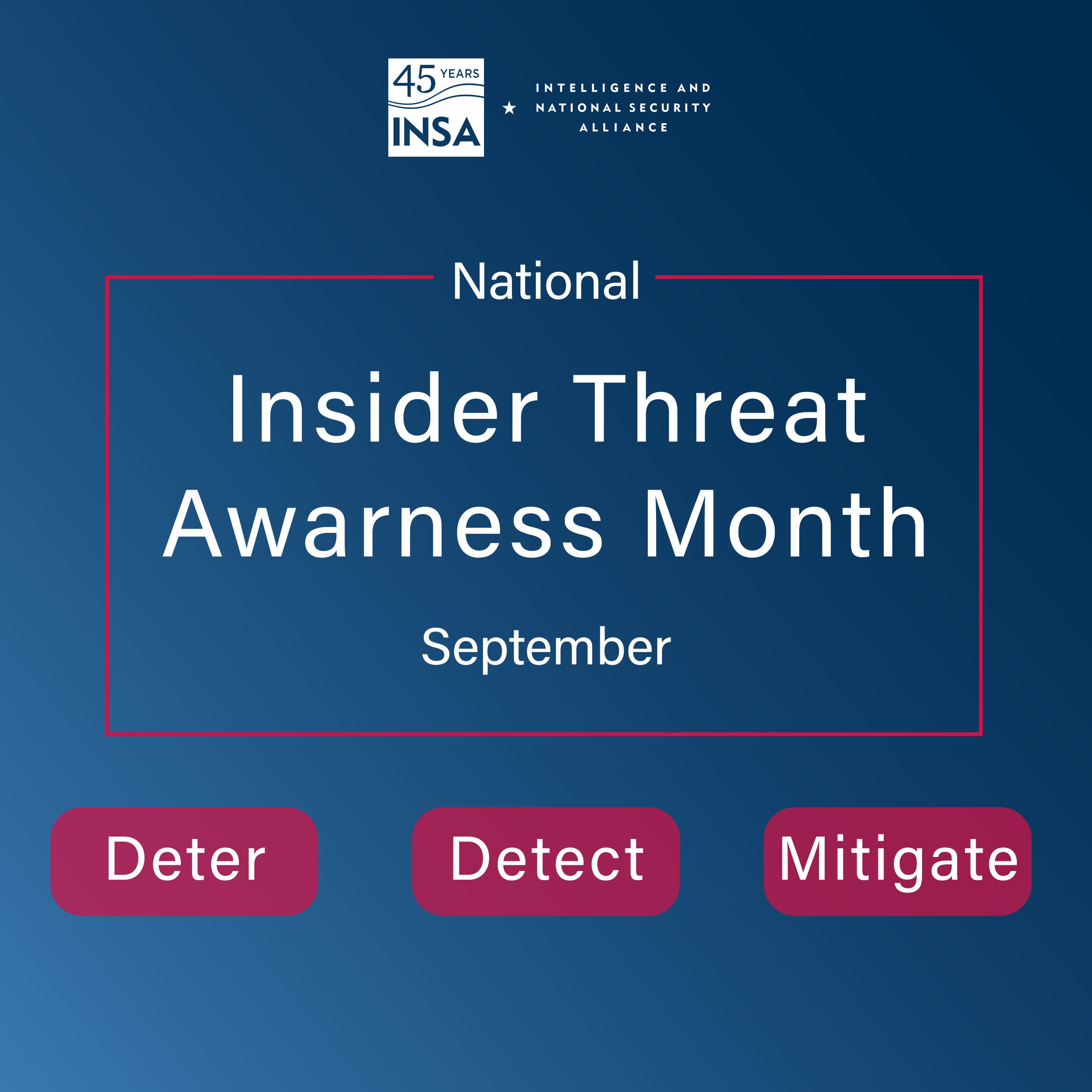 National Insider Threat Awareness Month