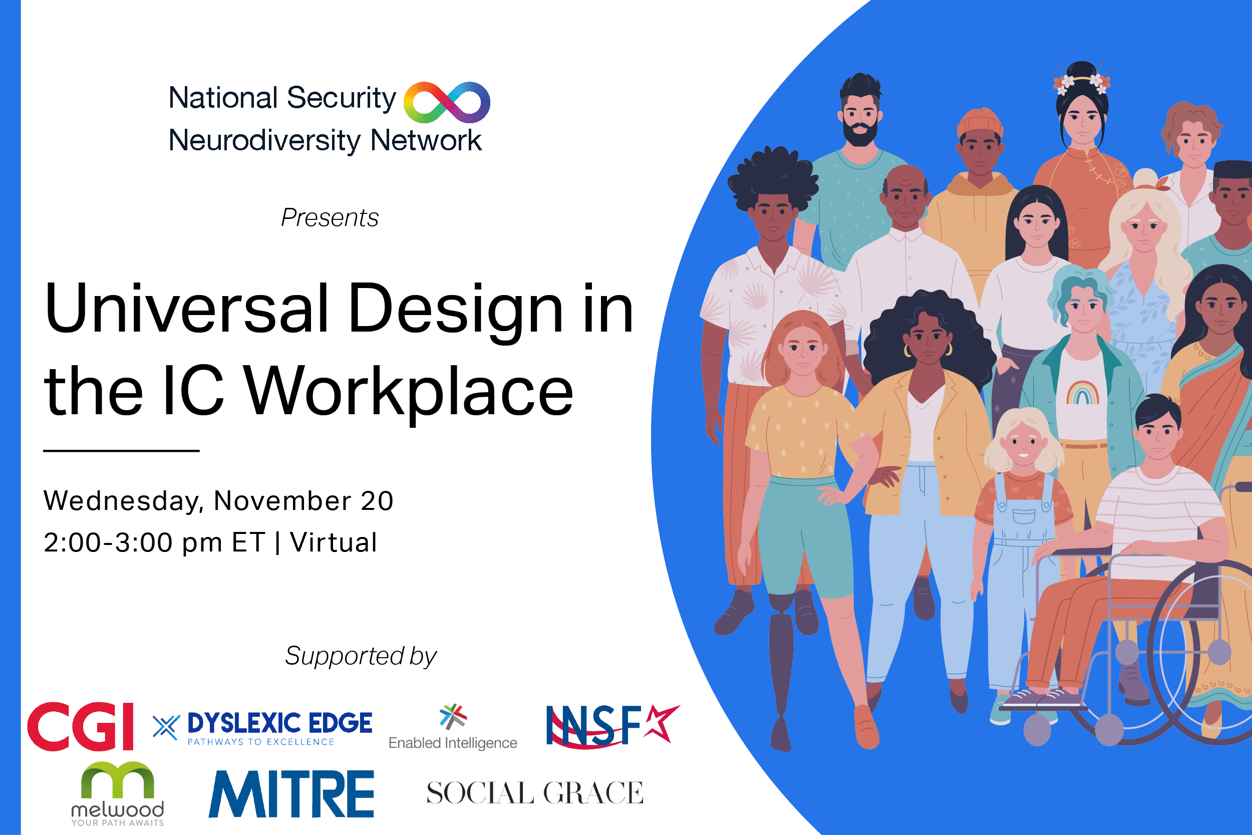 NatSec Neurodiversity Network presents, Universal Design in The IC Workplace, webinar