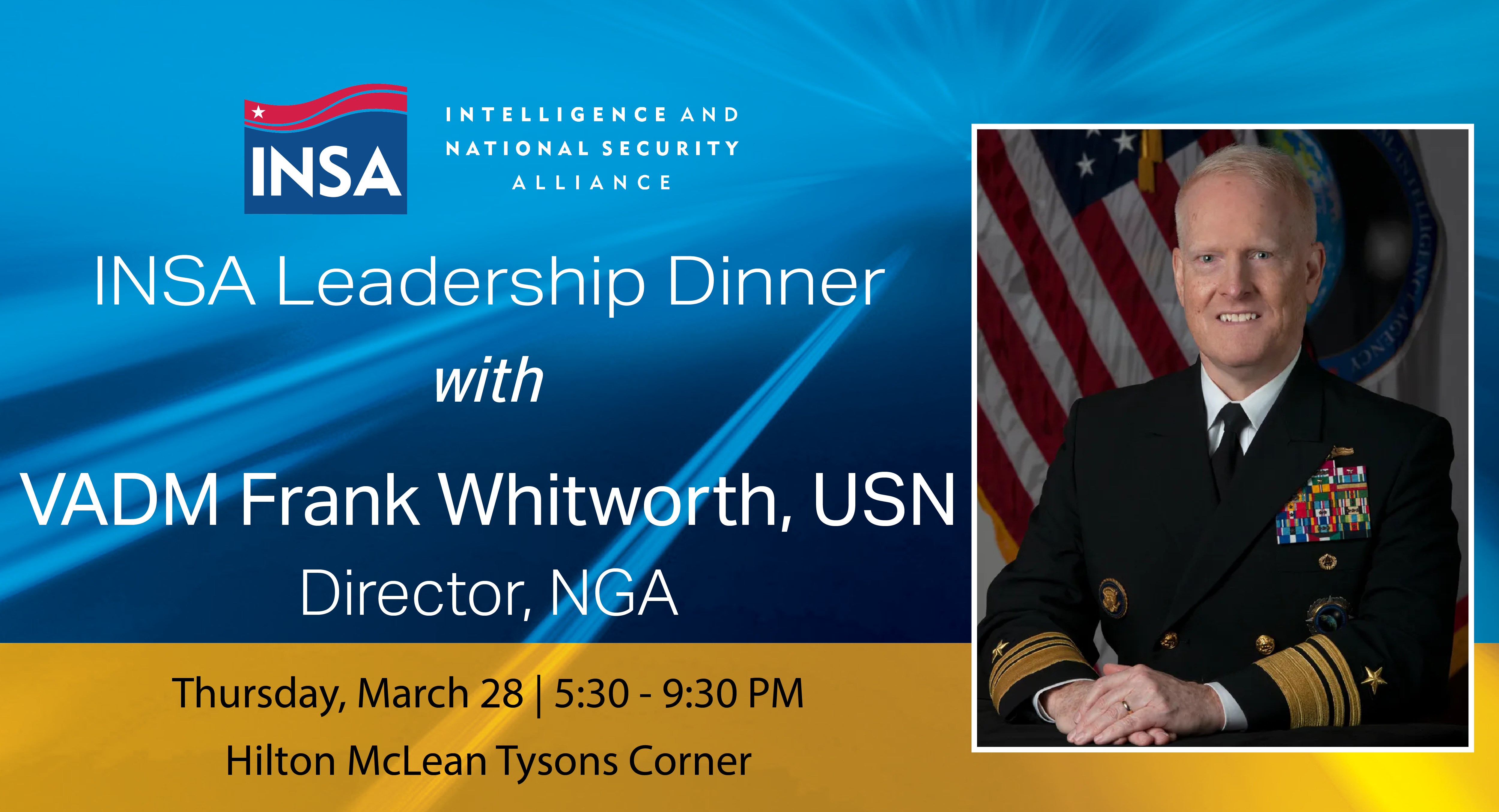 Leadership Dinner with VADM Frank Whitworth, USN